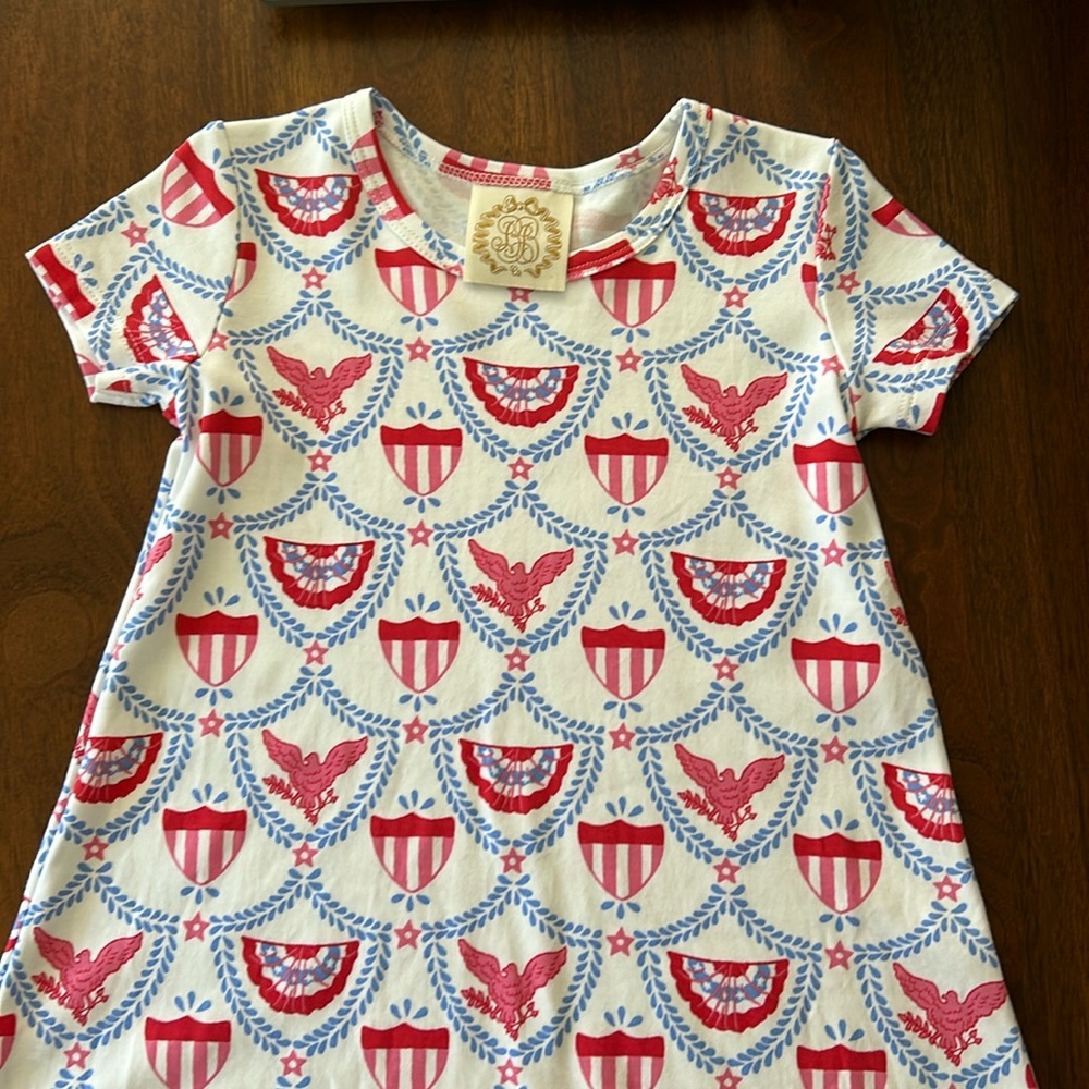 Cute girls summer dress.  Red white and blue fun